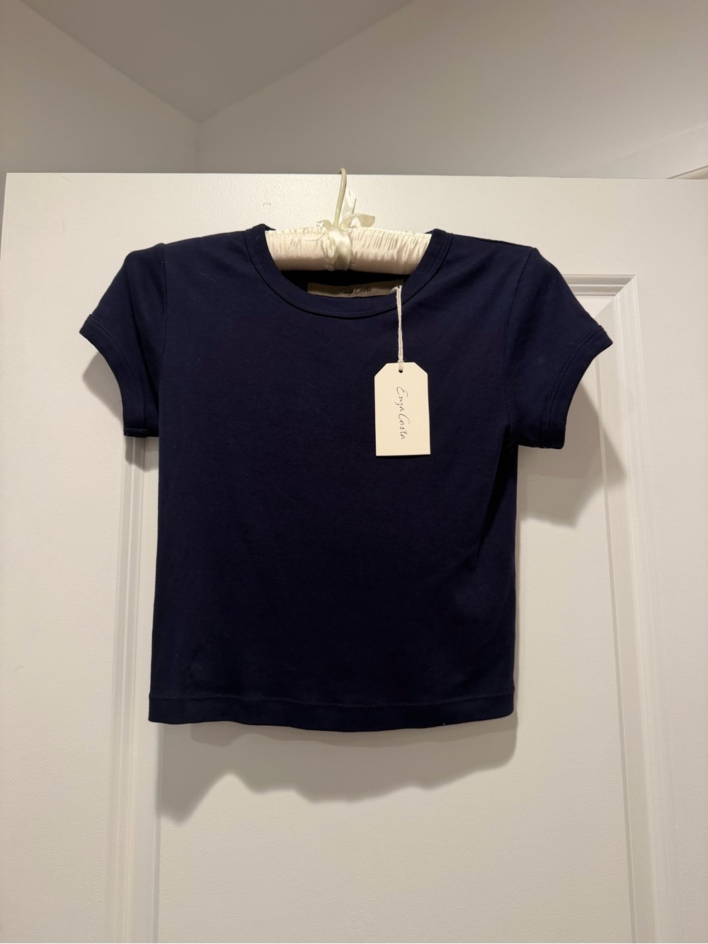 Enza Costa Supima Cropped Tee Small